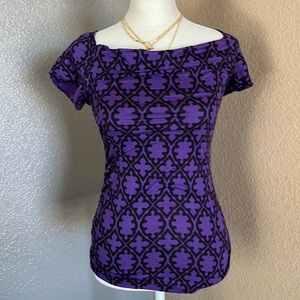 *Banana Republic - Size XS - purple and black blouse